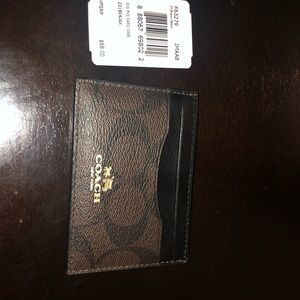 Coach Card case in Signature canvas